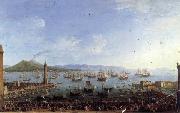 Antonio Joli The Embarkation of Charles III in the Port of Naples Spain oil painting artist